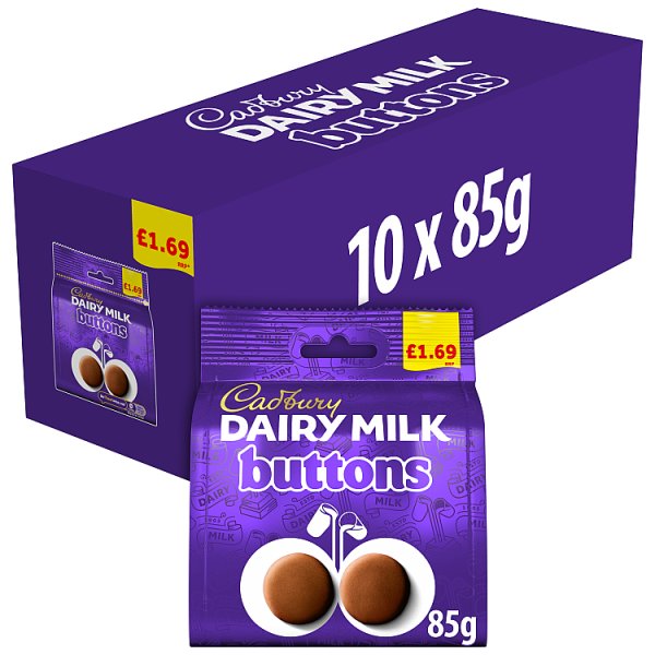 Cadbury Dairy Milk Buttons Chocolate Bag 85 g (10 x 85g)