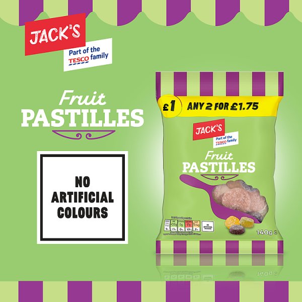 Jack's Fruit Pastilles 140g (10 x 140g)