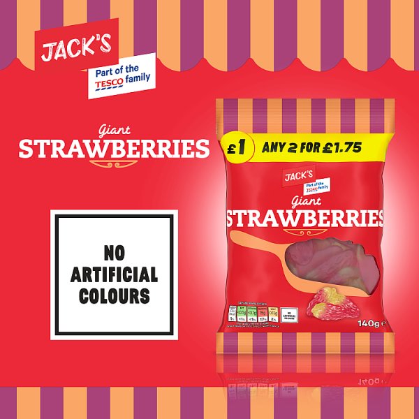 Jack's Giant Strawberries 140g (10 x 140g)