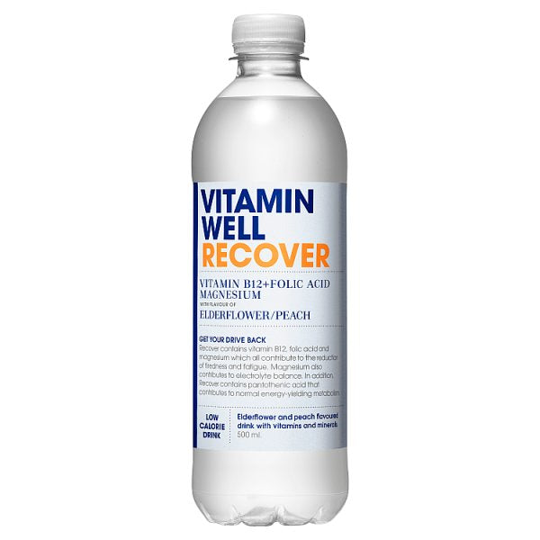 Vitamin Well Recover with Flavour of Elderflower / Peach 500ml (12 x 500ml)