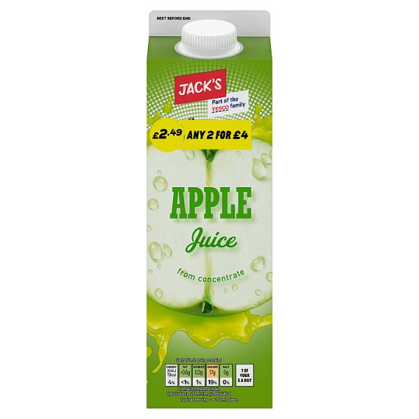 Jack's Apple Juice from Concentrate 1 Litre (6 x 1ltr)