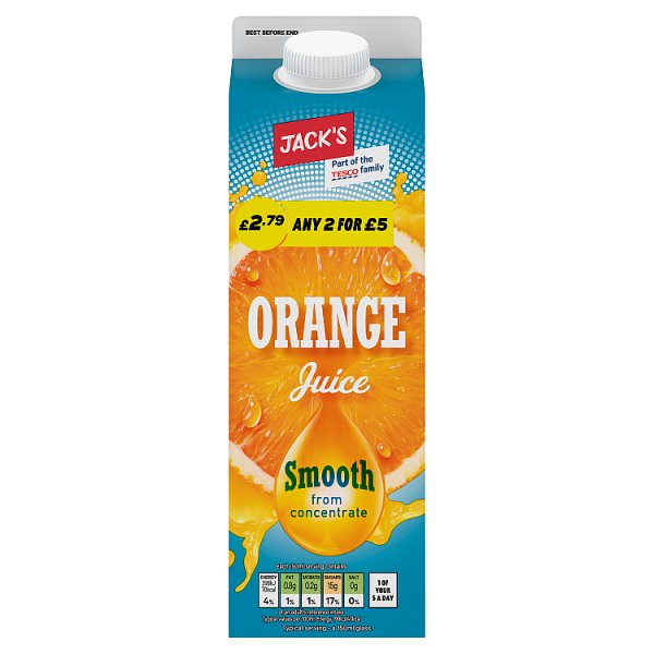 Jack's Orange Juice 1 Litre (6 x 1ltr)