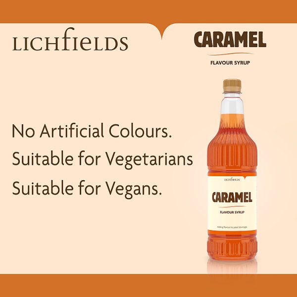 Lichfields Caramel Flavour Syrup 1 Litre (6 x 1ltr)