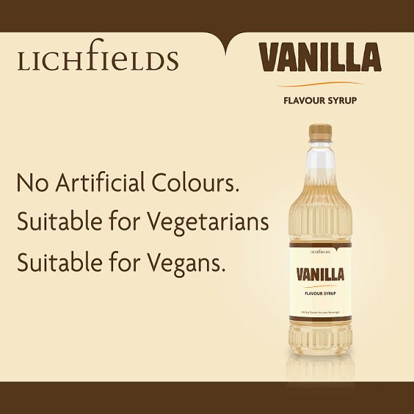 Lichfields Vanilla Flavour Syrup 1 Litre (1 x 1ltr)