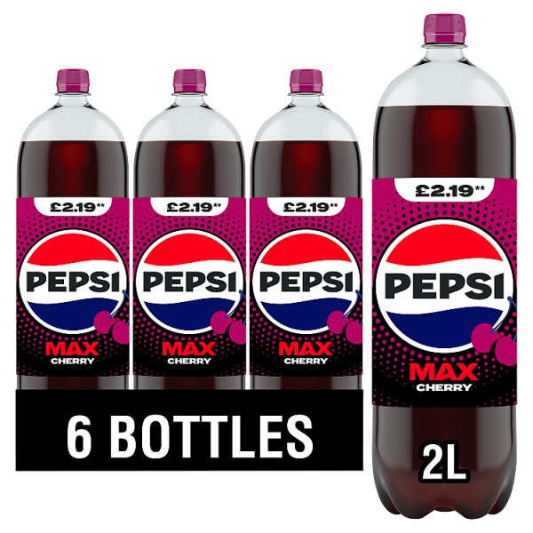 Pepsi Max Cherry Bottle PMP 2L (6 x 2ltr)