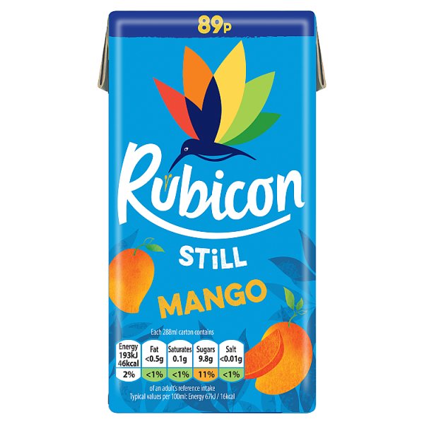 Rubicon Still Mango Juice Drink 288ml (27 x 288ml)