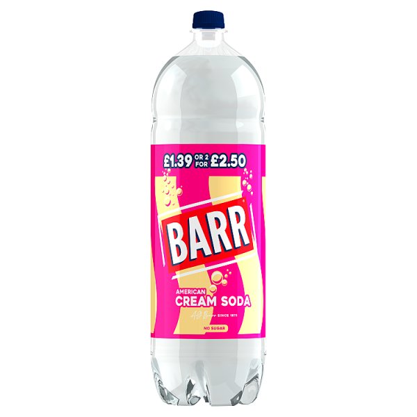 Barr American Cream Soda 2 Litre (6 x 2ltr)