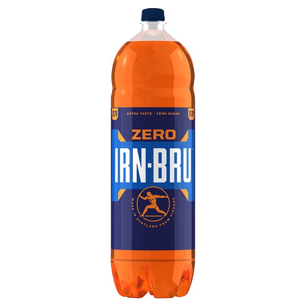 IRN-BRU ZERO Sugar Soft Drink Bottle 2L (6 x 2ltr)
