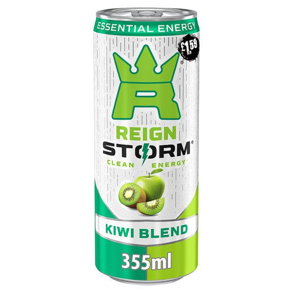 Reign Storm Kiwi Blend Clean Energy Drink 355ml Can (12 x 355ml)
