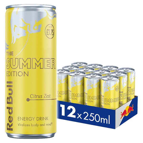Red Bull Summer Edition Citrus Zest Energy Drink 250ml (12 x 250ml)