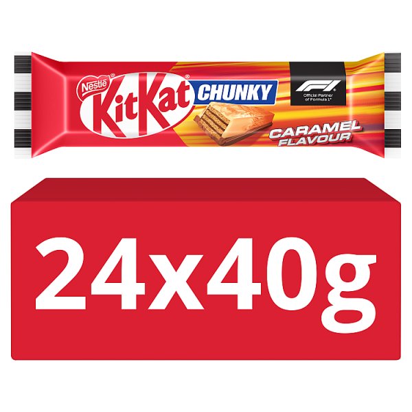 KitKat F1 Chunky Caramel Flavour Milk Chocolate Bar 40g (24 x 40g)