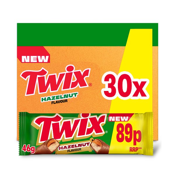 Twix Xtra Hazelnut Milk Chocolate Bar 46g (30 x 46g)