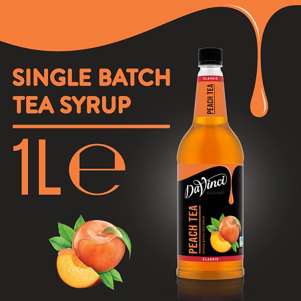 DaVinci Gourmet Classic Peach Single Batch Tea Syrup 1L (1 x 1ltr)