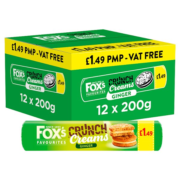 Fox's Ginger Crunch Creams 200g (12 x 200G)
