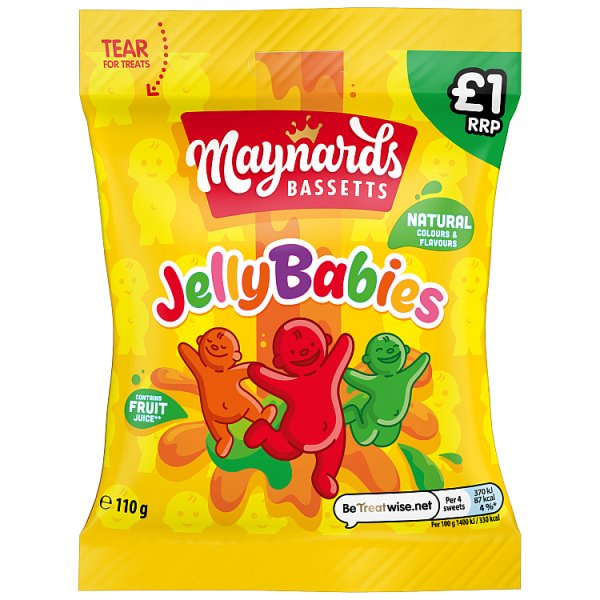 Maynards Bassetts Jelly Babies Candy 110g (10 x 110g)