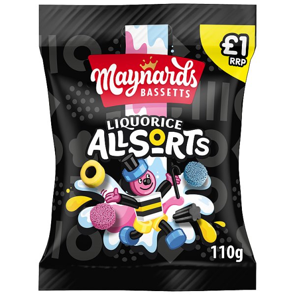Maynards Bassetts Liquorice Allsorts Candy 110g (10 x 110g)