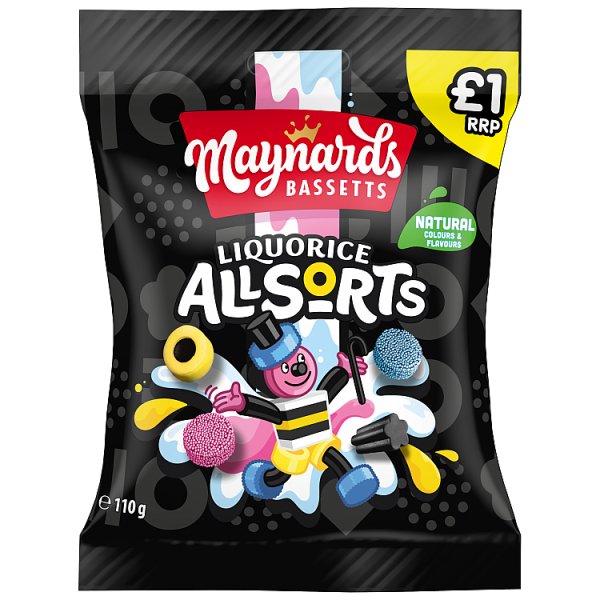 Maynards Bassetts Liquorice Allsorts Candy 110g (10 x 110g)
