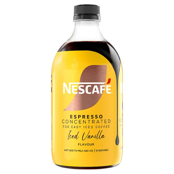 Nescafe Iced Coffee Espresso Concentrated Vanilla Flavour 500ml  (1 x 500ml)