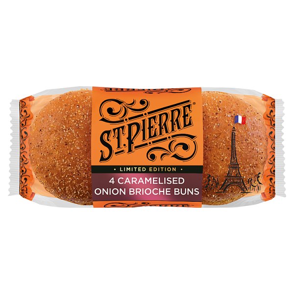 St Pierre Limited Edition 4 Caramelised Onion Brioche Buns (1 x 4s)