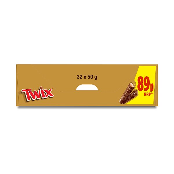 Twix Caramel Biscuit Chocolate Bar 50g (32 x 50g)