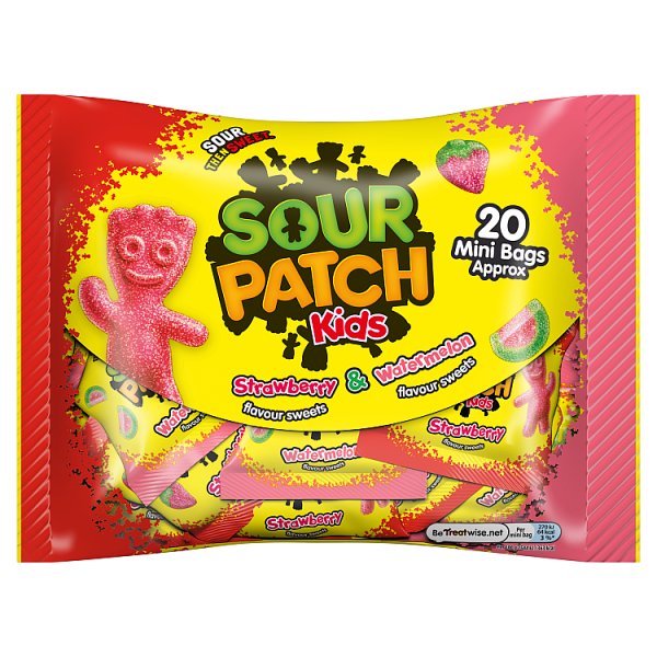 Sour Patch Kids Strawberry and Watermelon Treatsize Sweets Multipack Bag 350g (7 x 350g)