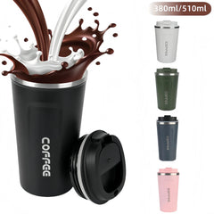 380/510ML Leakproof Travel Thermo Cup for Tea Water Coffee Cup Double-layer Insulation Cold And Hot Thermo Cafe Thermos Mug  Honesty Sales U.K