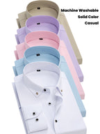 5-Pack Men’s Long Sleeve Dress Shirts – Solid Colors, Button-Down, Wrinkle-Resistant, All-Season Wear