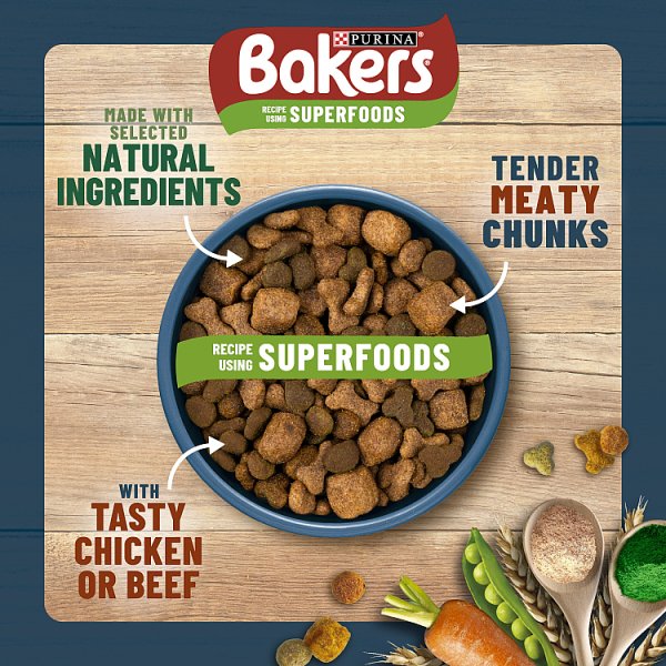 BAKERS Superfoods Beef with Vegetables Dry Dog Food 1kg (Case of 5) Image secondaire du produit