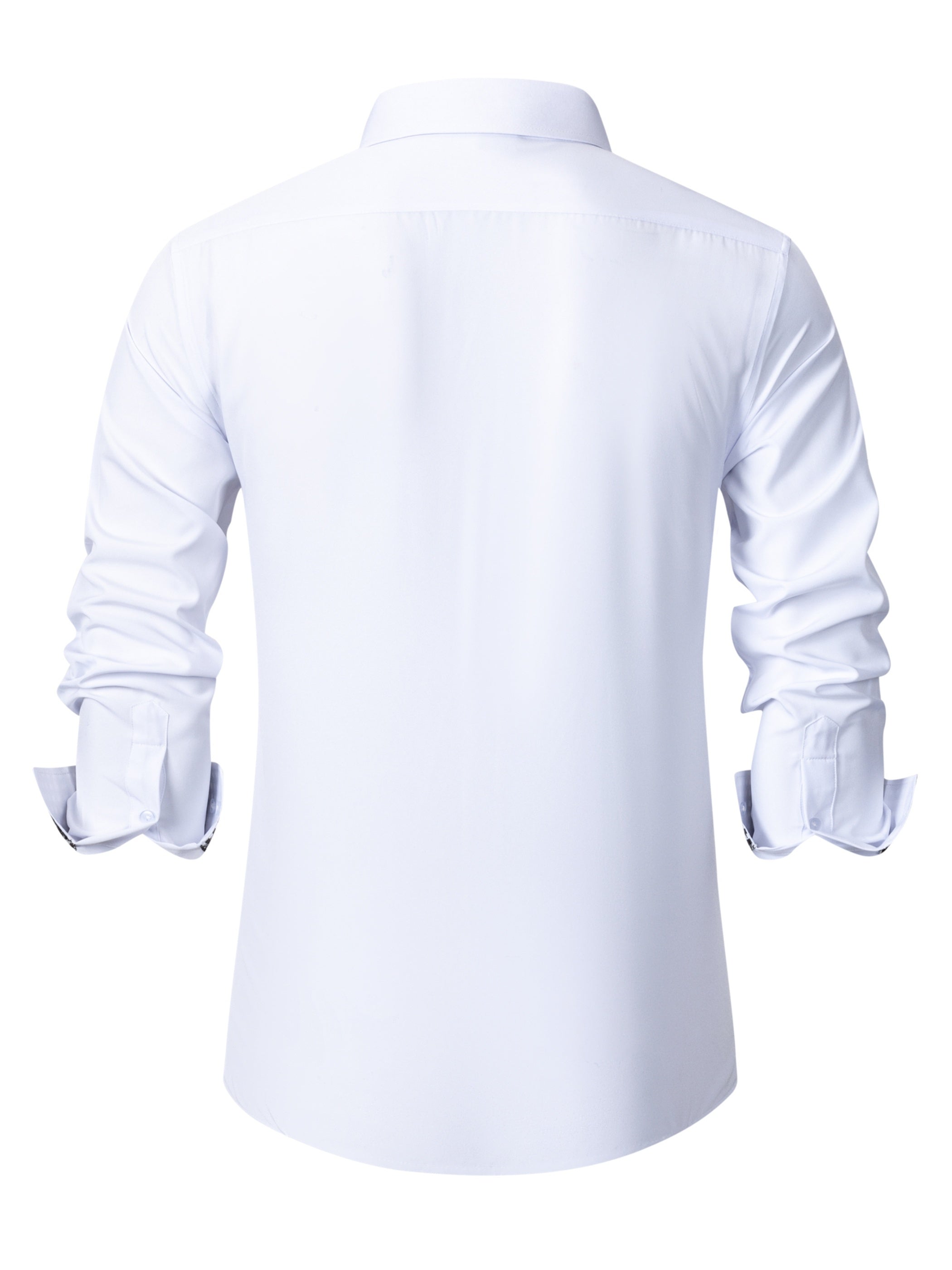 3-Pack Men’s Long Sleeve Dress Shirts – Solid Color, Button-Up, Wrinkle-Resistant, Regular Fit Image secondaire du produit