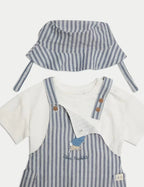 3pc Pure Cotton Peter Rabbit™ Striped Outfit (0-3 Yrs) Honesty Sales