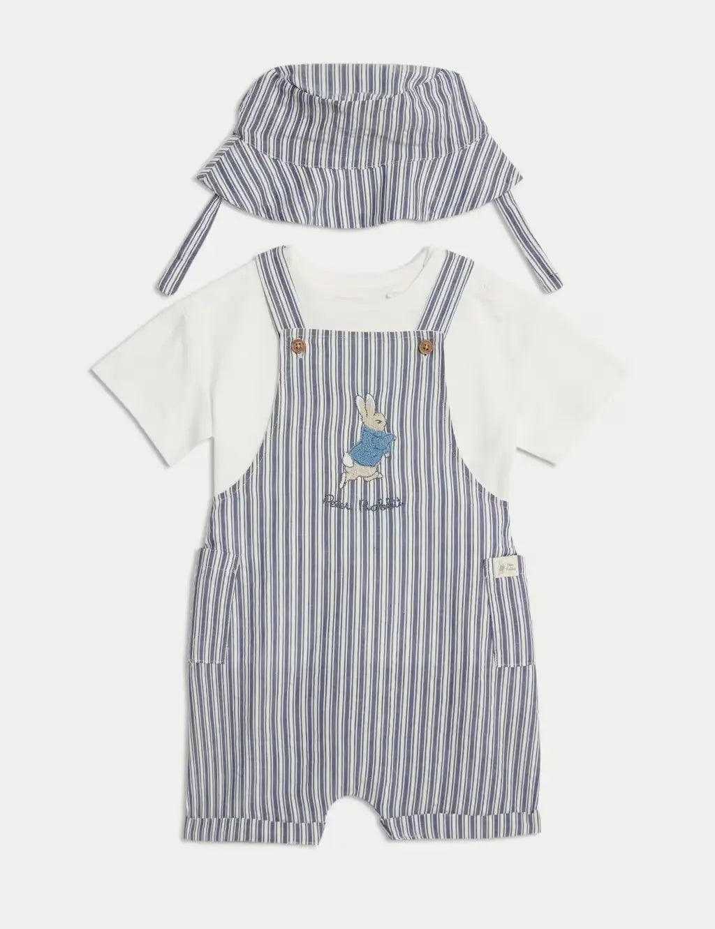 3pc Pure Cotton Peter Rabbit™ Striped Outfit (0-3 Yrs) Honesty Sales
