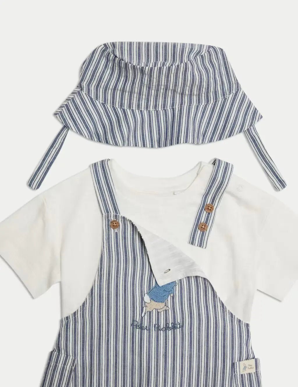 3pc Pure Cotton Peter Rabbit™ Striped Outfit (0 - 3 Yrs) - Honesty Sales