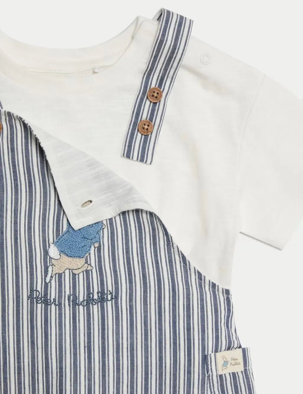 3pc Pure Cotton Peter Rabbit™ Striped Outfit (0 - 3 Yrs) - Honesty Sales