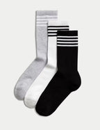 3pk Cotton Blend Ankle High Socks Honesty Sales
