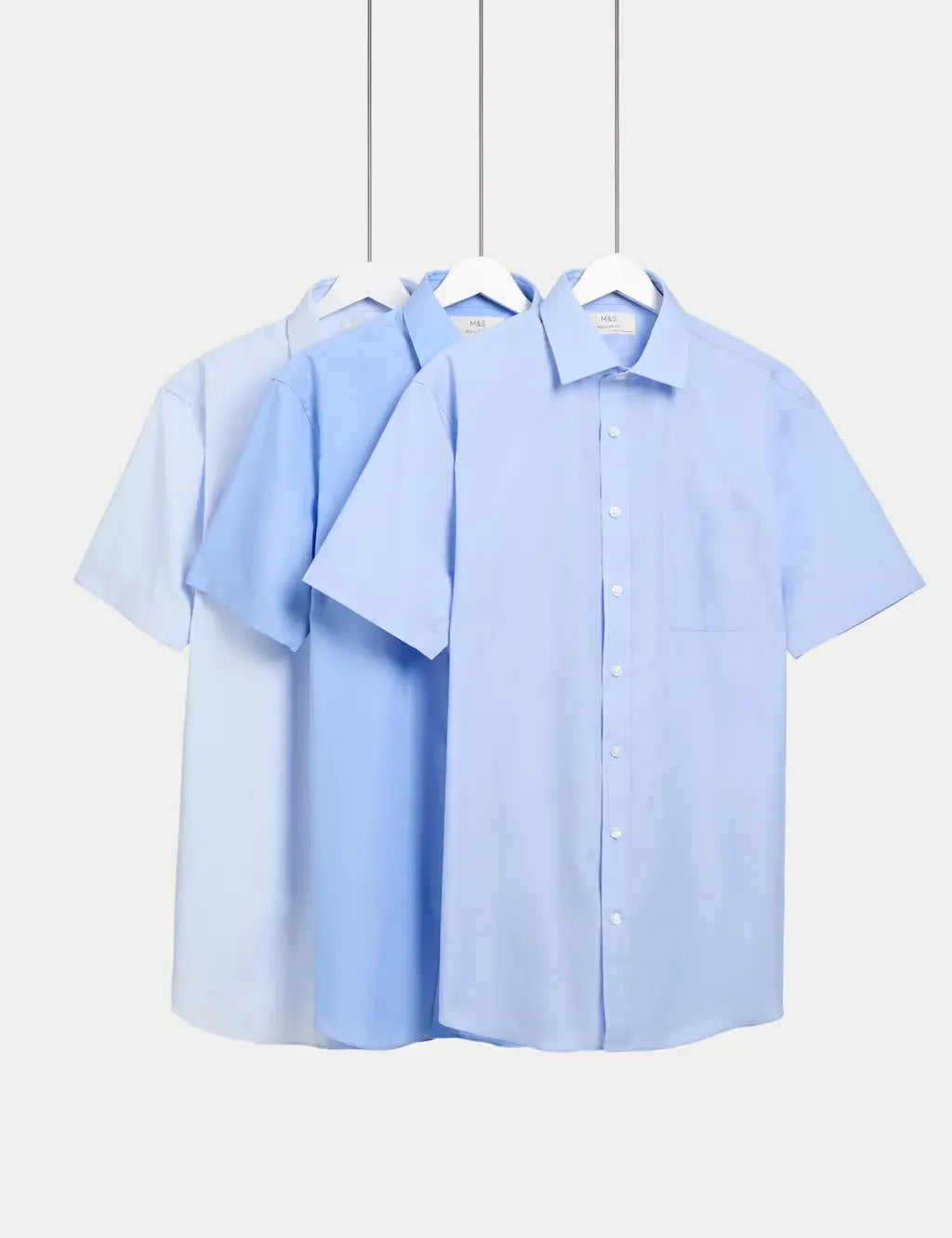 3pk Regular Fit Easy Iron Short Sleeve Shirts Honesty Sales