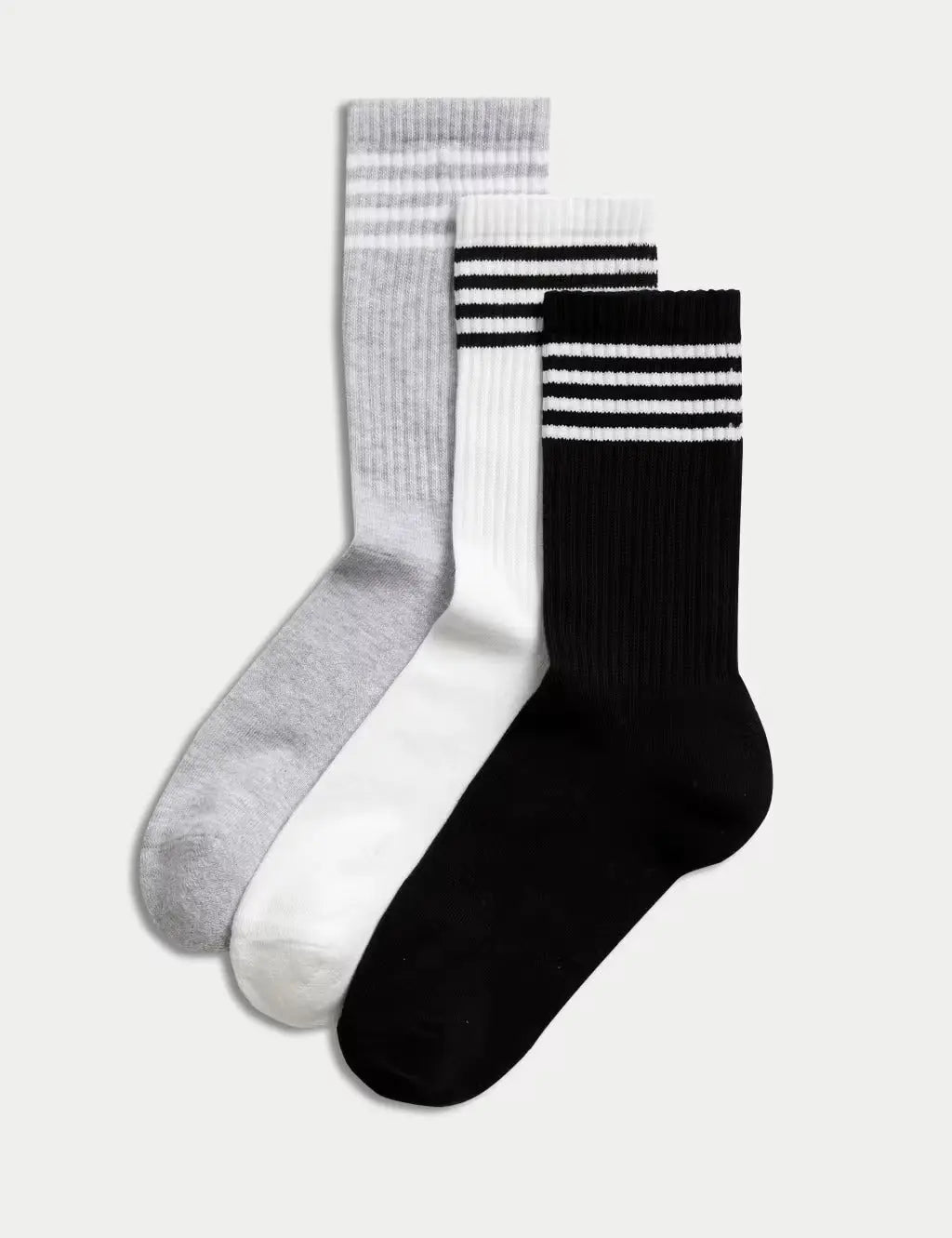 3pk Cotton Blend Ankle High Socks - Honesty Sales