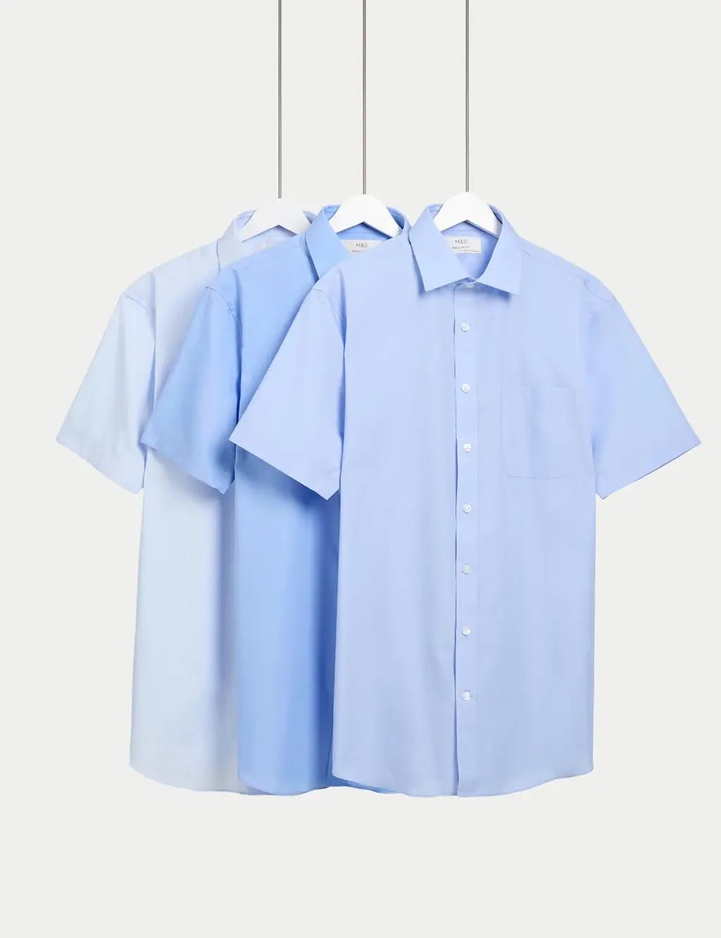 3pk Regular Fit Easy Iron Short Sleeve Shirts - Honesty Sales