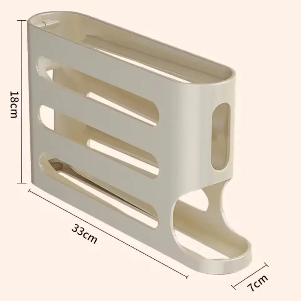4 Layers Automatic Rolling Egg Holder Rack Fridge Egg Storage Box - Honesty Sales