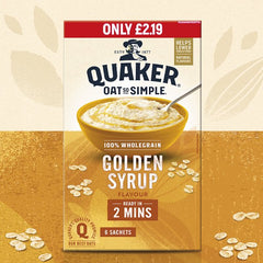 Quaker Oat So Simple Golden Syrup Porridge Sachets RRP (Case of 8) - Honesty Sales