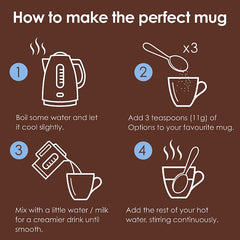 Options Instant Belgian Hot Chocolate Drink 220g (Case of 6) - Honesty Sales U.K