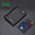 Men'S Card Holder with RFID Blocking, Ultra-Thin Design Featuring a Total of 6 Card Slots