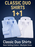 2-Pack Men’s Premium Oxford Shirts – Executive & Wedding Essentials, Wrinkle-Resistant, All-Day Comfort