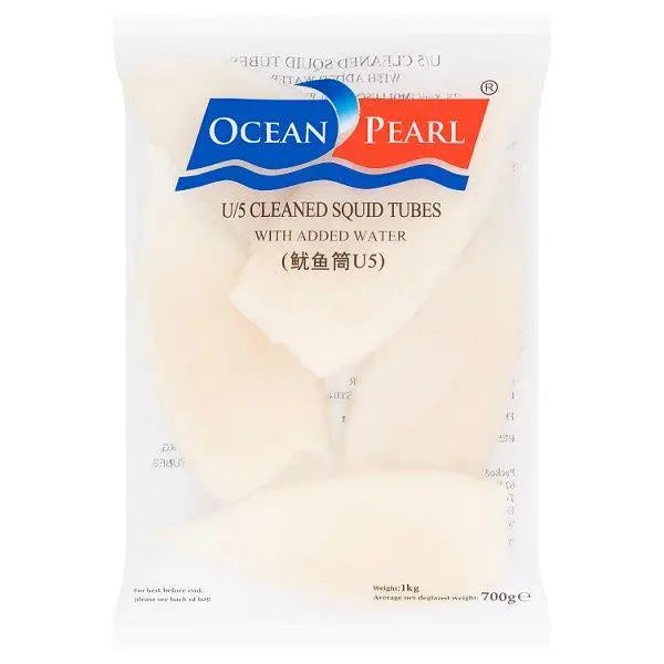Ocean Pearl U/5 Cleaned Squid Tubes with Added Water 700g - Honesty Sales Image principale du produit