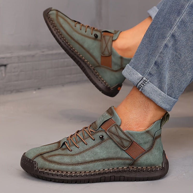 Men’s Ankle Outdoor Sneakers – Durable Lace-Up & Hook-and-Loop Hiking Shoes, All-Season Casual Sports Boots Image secondaire du produit