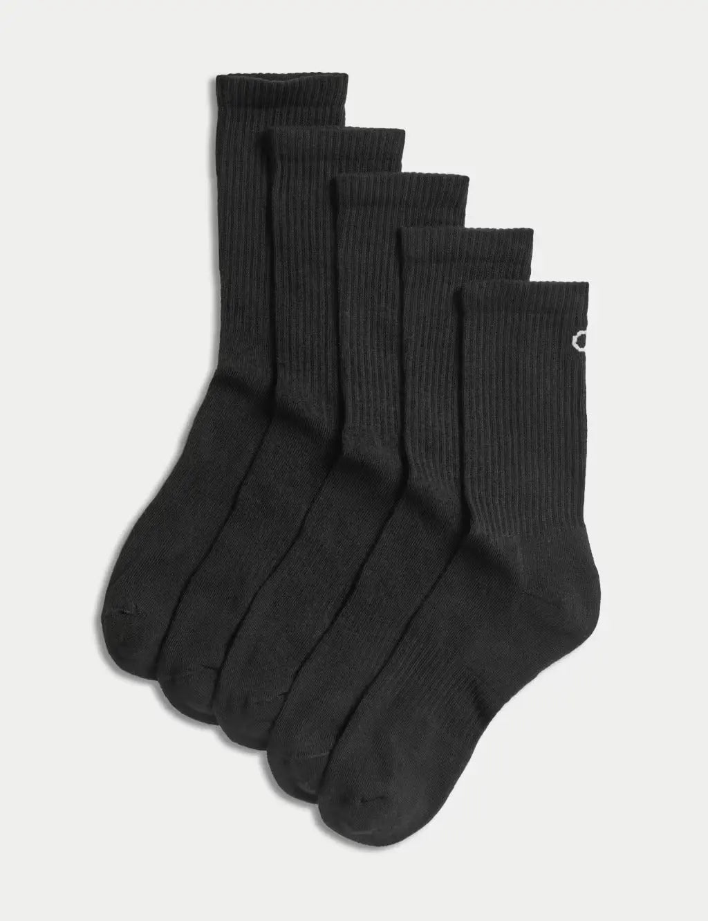 5pk Cotton Rich Cushioned Crew Socks - Honesty Sales