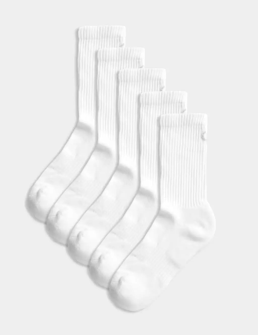 5pk Cotton Rich Cushioned Crew Socks - Honesty Sales