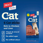 Jack's 6 Cat Sticks Rich in Chicken and Liver 30g (Case of 16) - Honesty Sales
