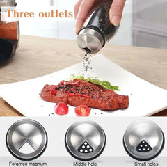 7-Piece Spice Jar Set with Rotating Rack – Glass Seasoning & Salt Shakers Storage Organizer  Honesty Sales U.K
