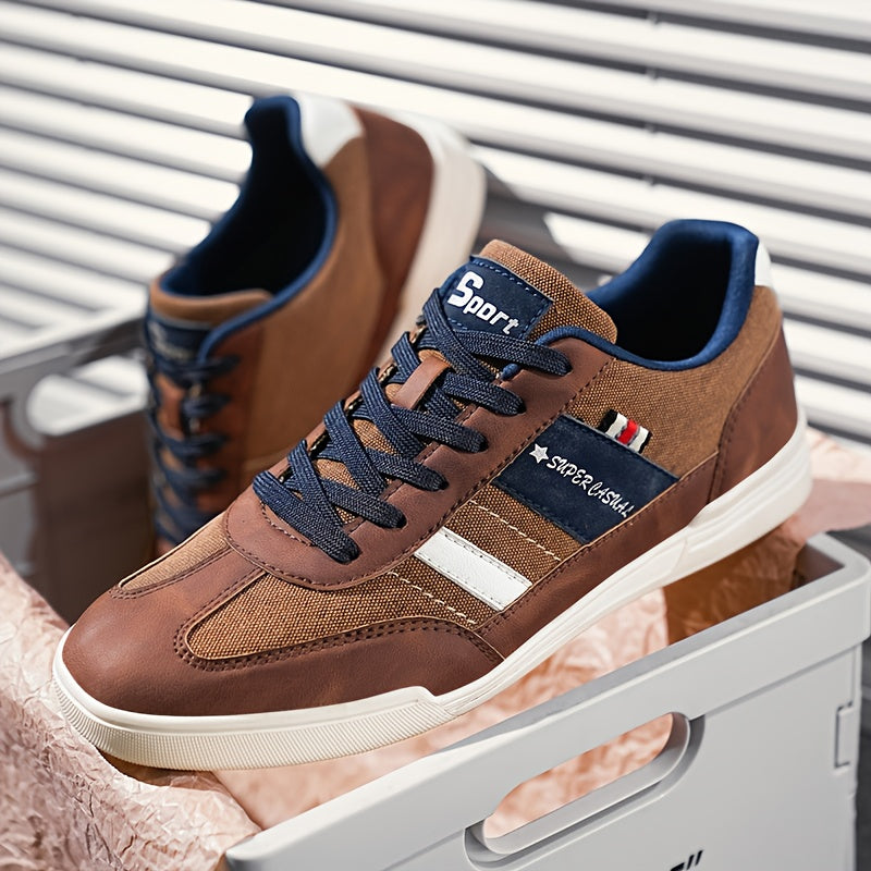 Men’s Vintage Casual Sports Shoes – Breathable Faux Denim Sneakers for Autumn Wear Image secondaire du produit