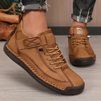 Men’s Ankle Outdoor Sneakers – Durable Lace-Up & Hook-and-Loop Hiking Shoes, All-Season Casual Sports Boots